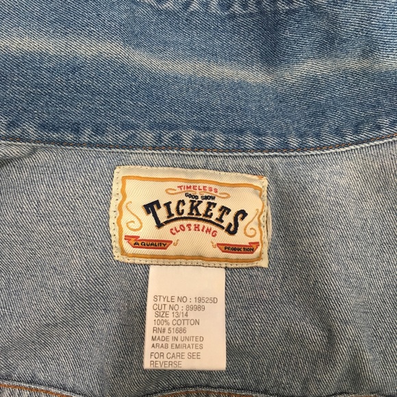 Vintage Timeless Tickets Denim Vest - Picture 6 of 6